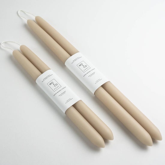 14" 100% Beeswax Taper Candles | Clay
