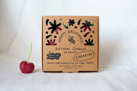 Beeswax Cherry Birthday Candles | Set of 10