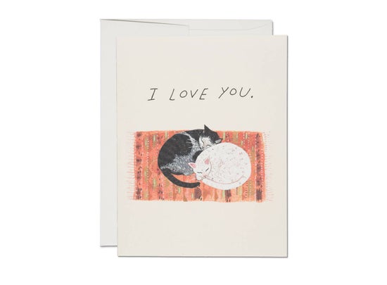 I Love You Cat Cuddle | Love Card