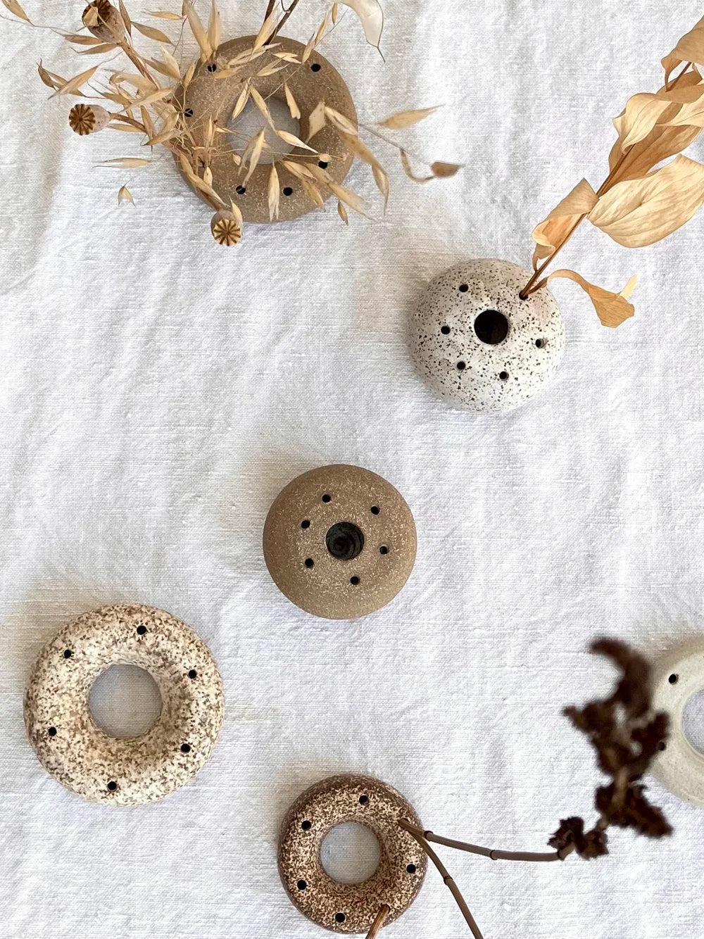 Handmade Ceramic Flower Frog