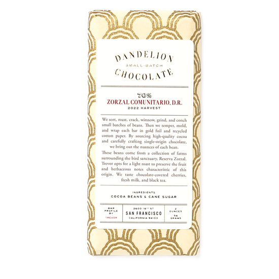 Dandelion Chocolate | Zorzal Comunitario, Dominican Republic