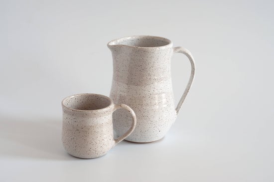 Large Ceramic Pitcher | White