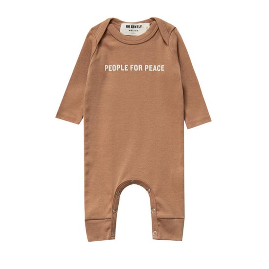 People For Peace Romper | Clay | 3-6 months