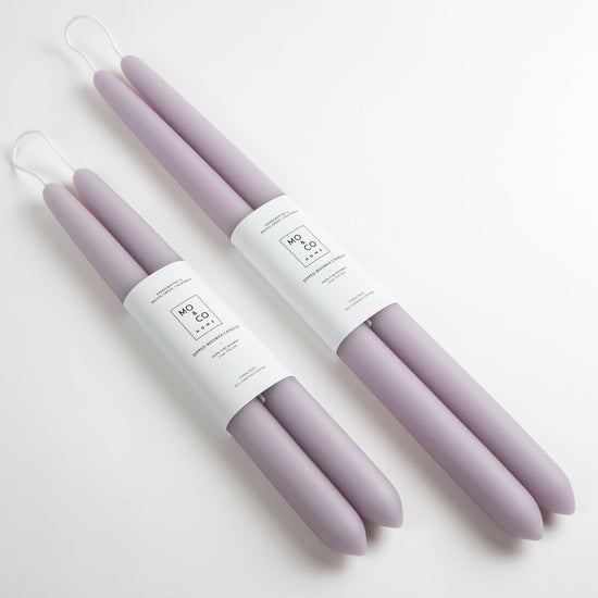14" 100% Beeswax Taper Candles | Lavender