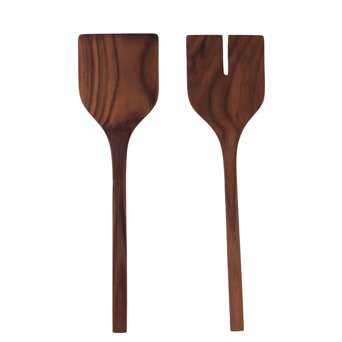 13” Walnut Salad Server Set