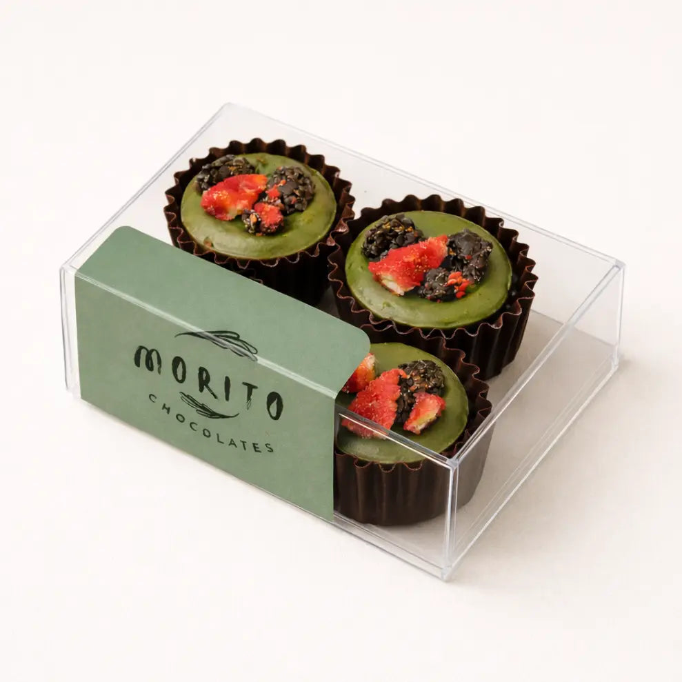 Matcha Strawberry Chocolate Cups