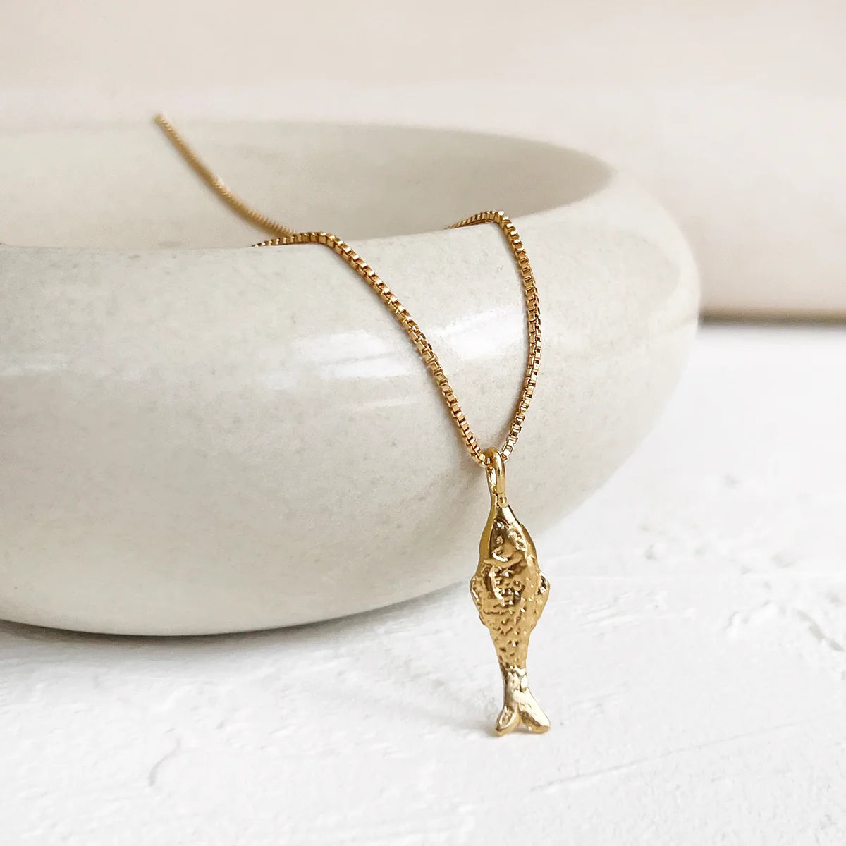 Pescadero Necklace | 20"  Box Chain | 14K Gold Filled