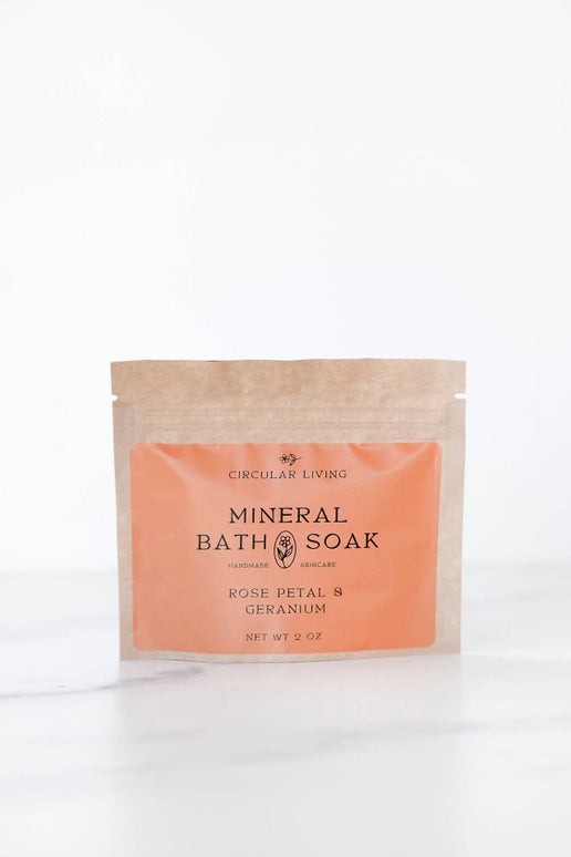 Mineral Bath Soak Sachet | Rose Petal & Geranium