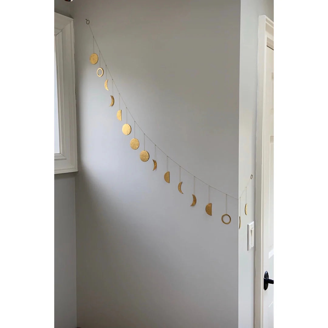 Moon Phases Brass Wall Hanging