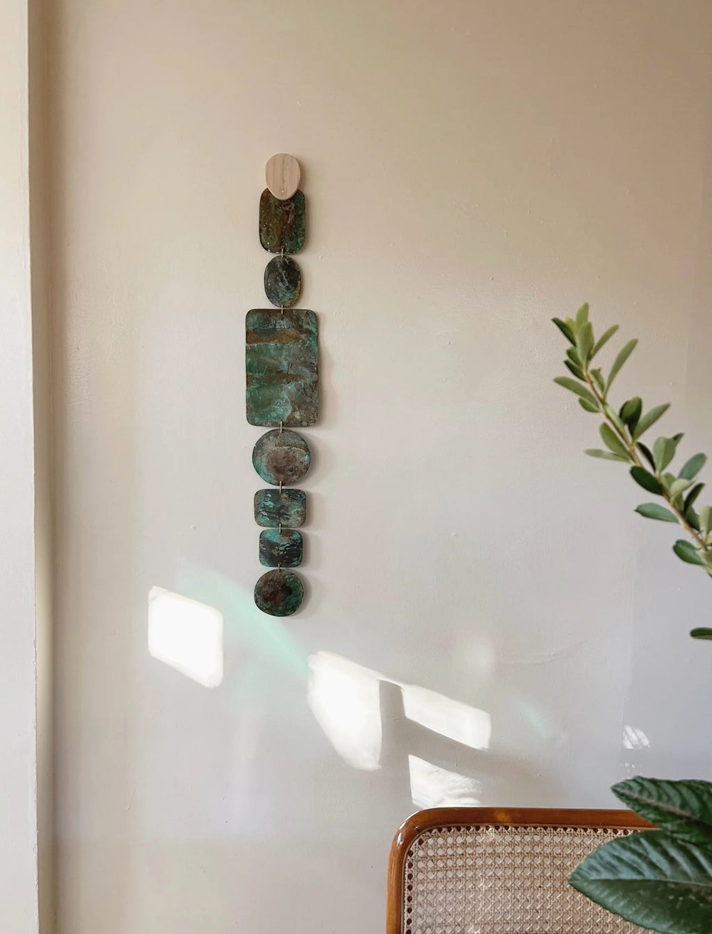 Rusty Verdigris Patina Wall Hanging No. 34