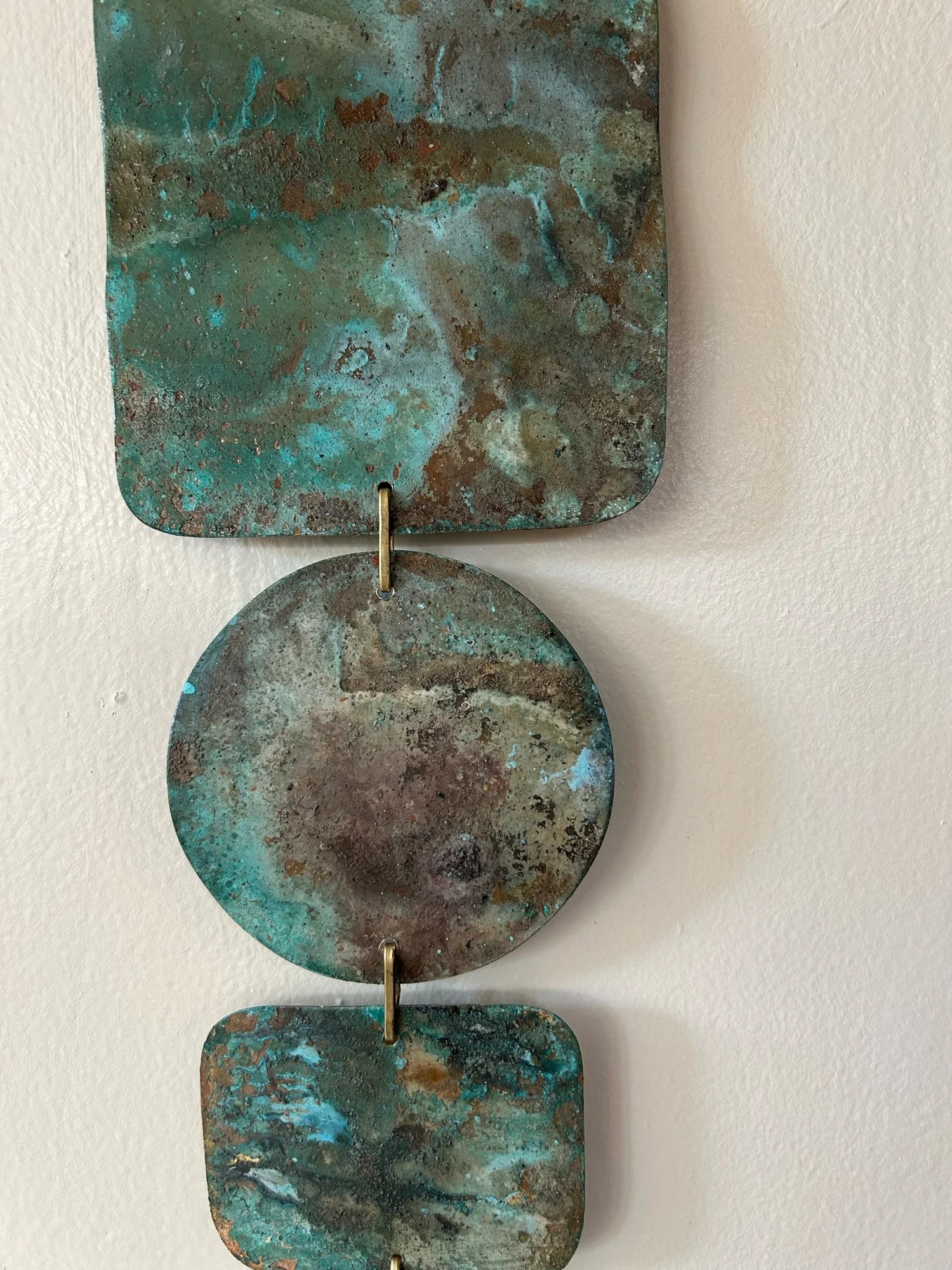 Rusty Verdigris Patina Wall Hanging No. 34