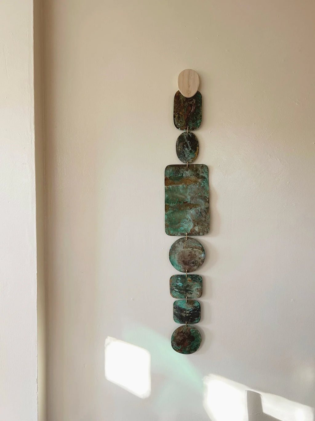 Rusty Verdigris Patina Wall Hanging No. 34