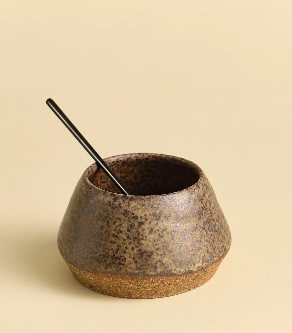 Stonewall Ceramic Salt Cellar & Spoon