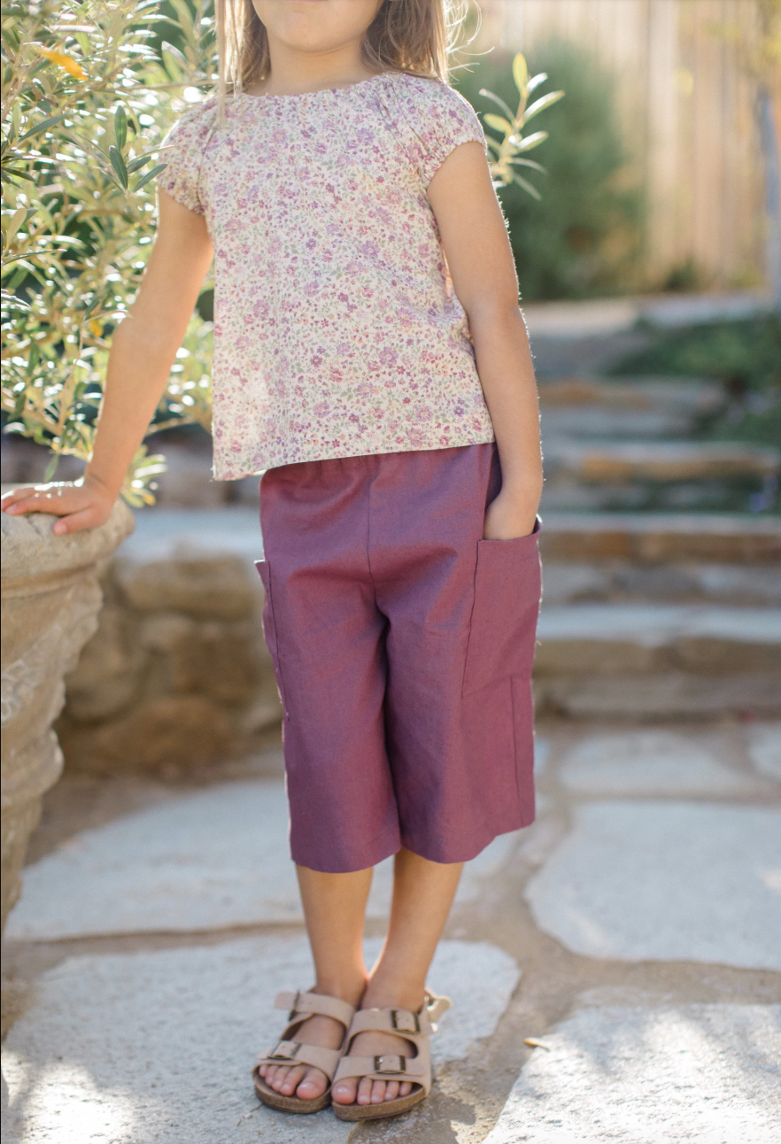 Victoria Cropped Pants | Purple