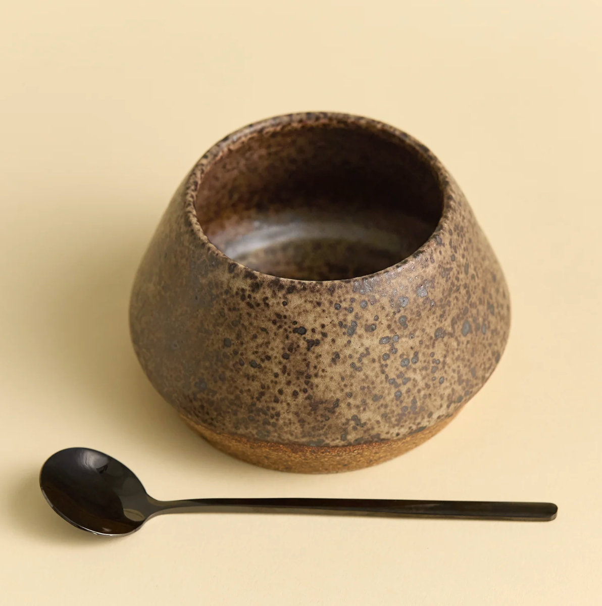 Stonewall Ceramic Salt Cellar & Spoon