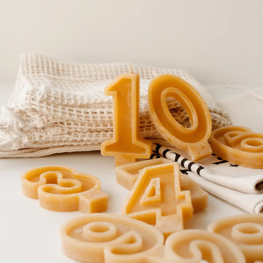Beeswax Number Candle | 2
