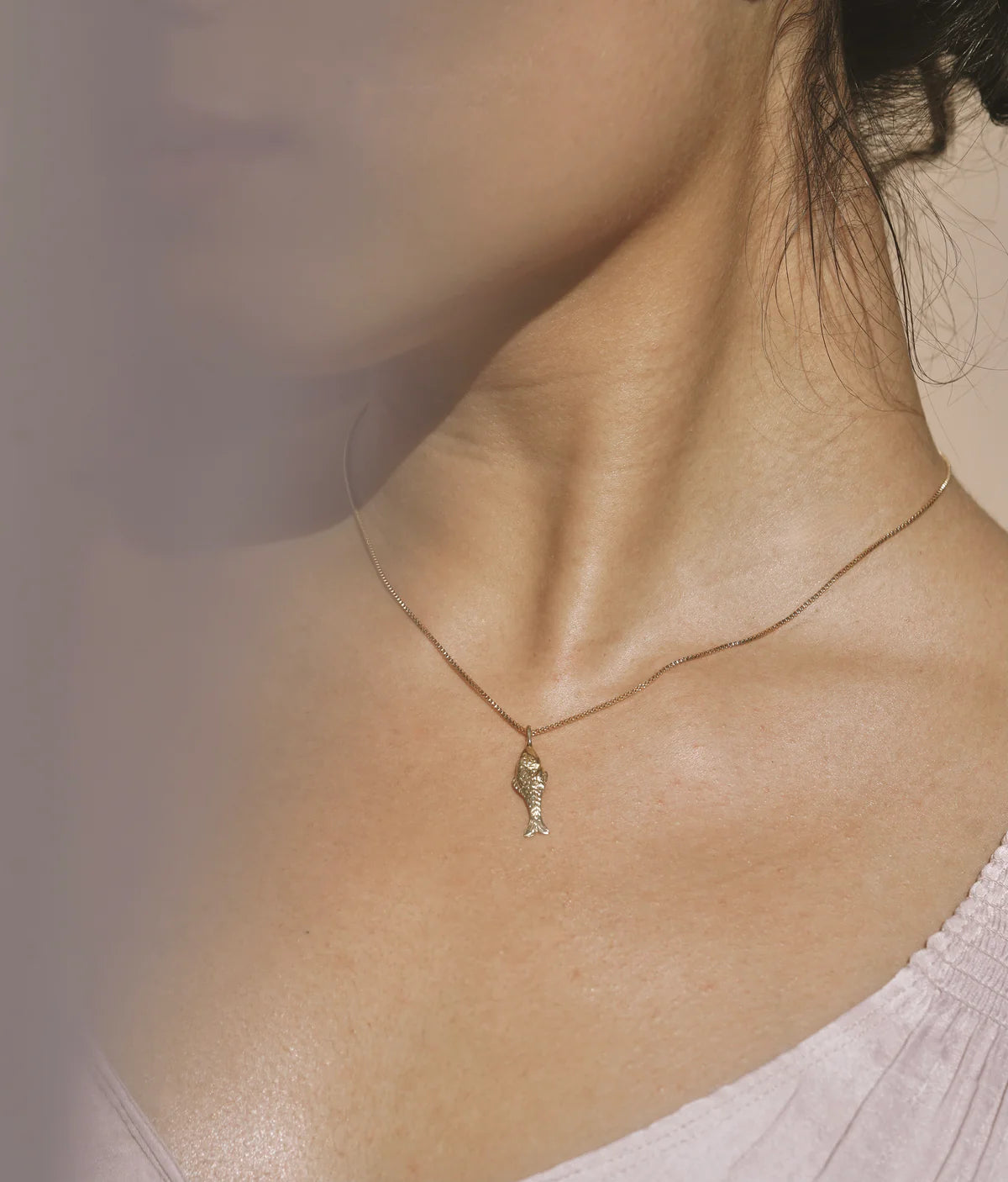 Pescadero Necklace | 20"  Box Chain | 14K Gold Filled