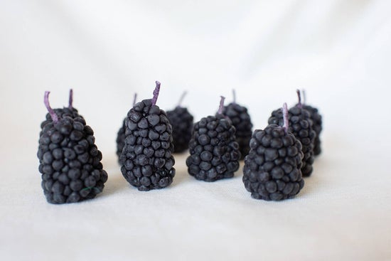 Beeswax Blackberry Birthday Candles | Set of 10