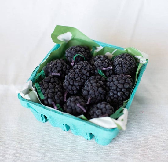 Beeswax Blackberry Birthday Candles | Set of 10