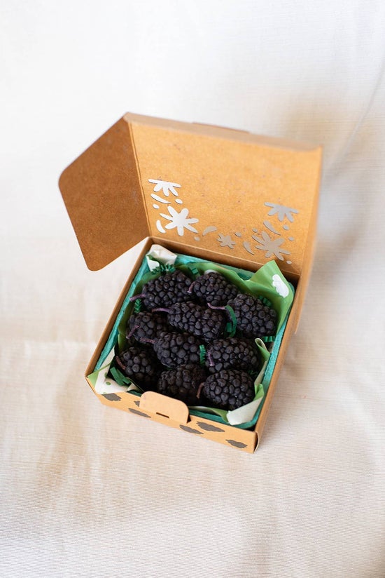 Beeswax Blackberry Birthday Candles | Set of 10