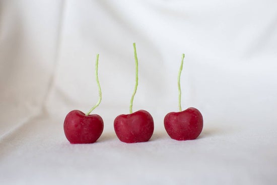 Beeswax Cherry Birthday Candles | Set of 10