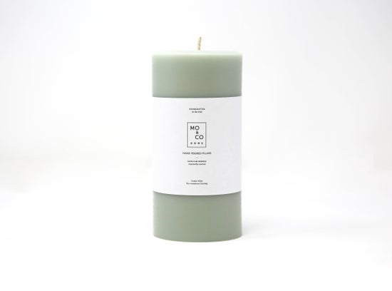 100% Beeswax Pillar Candles | Eucalyptus | 3 x 6 Inch