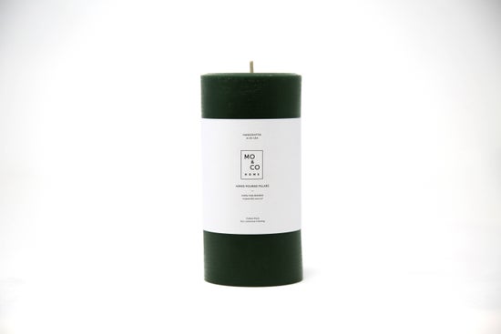 100% Beeswax Pillar Candle | Forest Green | 3 x 6 Inch