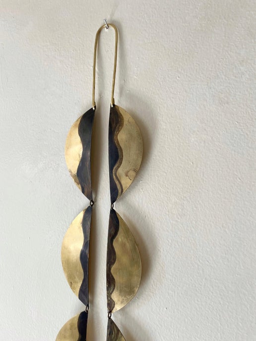 Brass & Charcoal Patinaed Wall Hanging No. 2