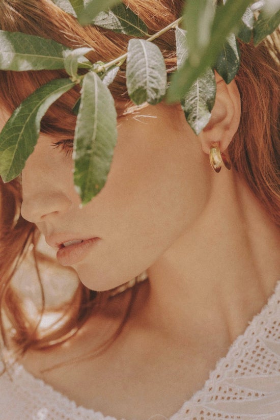Canyon Hoop Earrings | Gold Vermeil