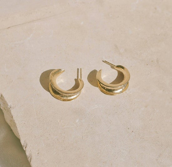Canyon Hoop Earrings | Gold Vermeil