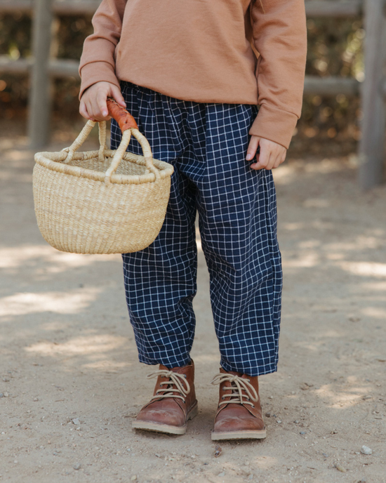 Charlie Pant in Navy Check | 3T