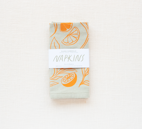 Clementine Linen Napkins | Set of 2