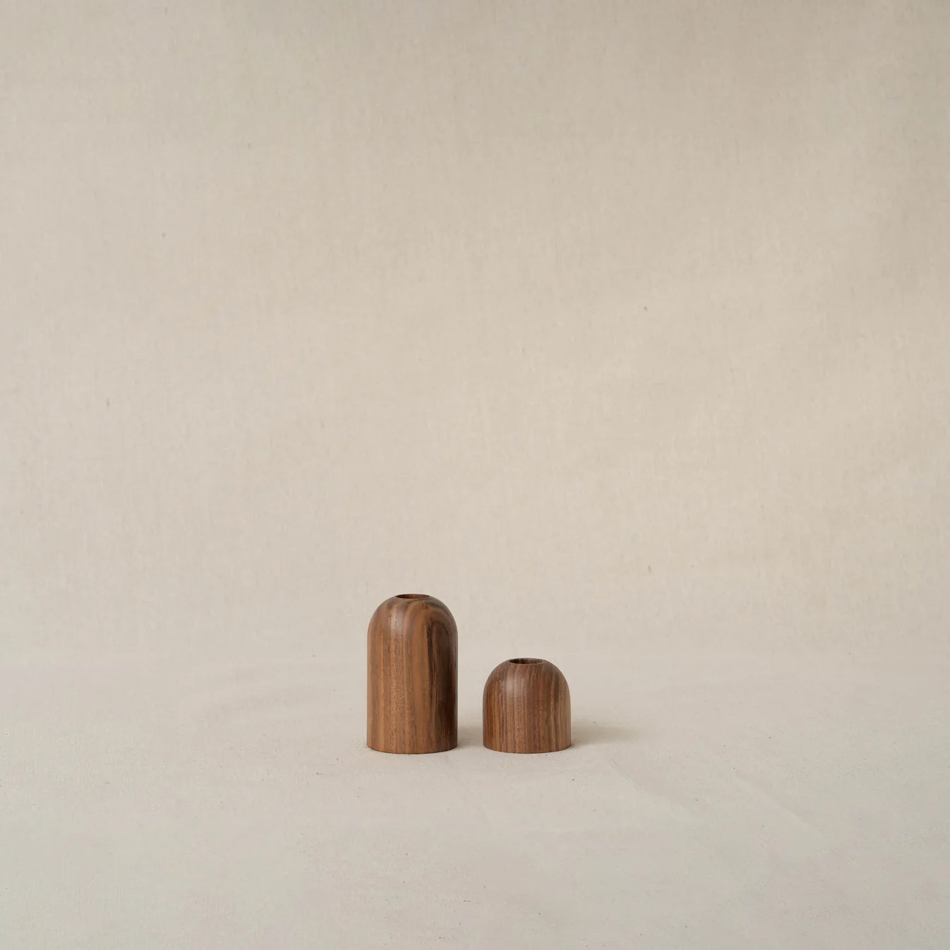 Walnut Clod Candlestick Holder | Pair