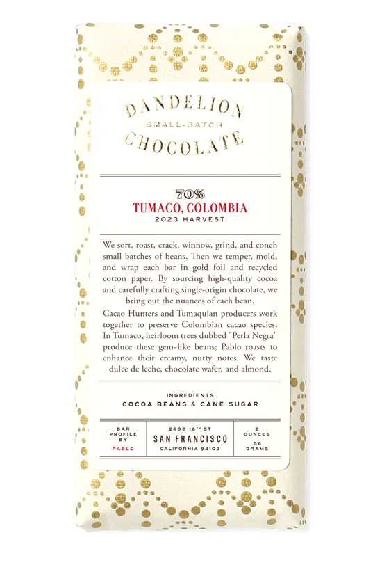 Dandelion Chocolate | Tumaco Columbia