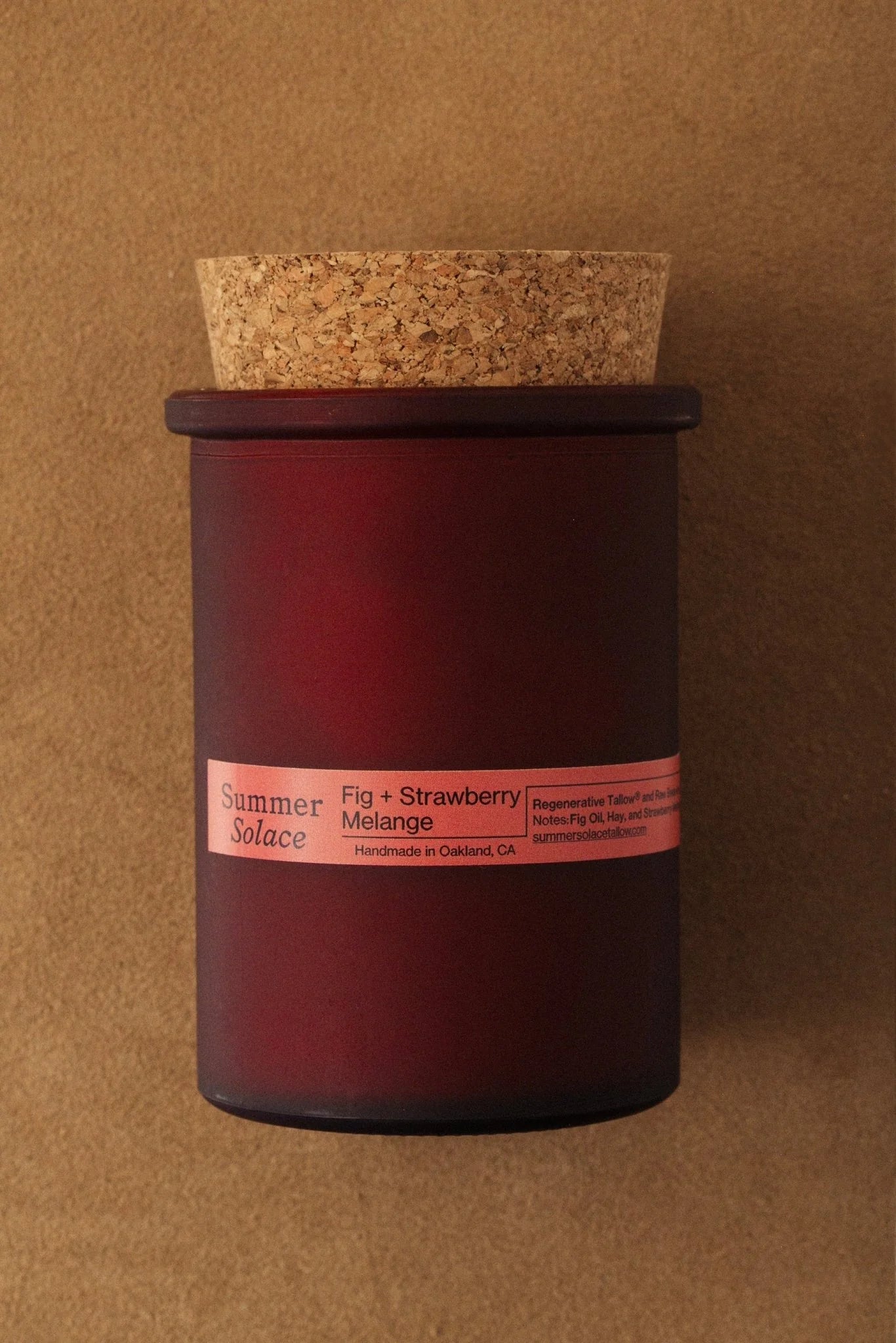 Fig + Strawberry Melange | Regenerative Tallow Candle | 6 oz