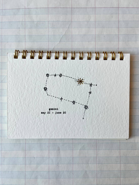 Zodiac Constellations Notebook | Gemini