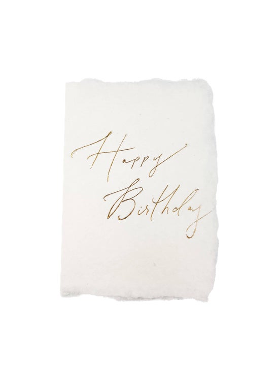 Happy Birthday Gold Handwriting | Birthday Card