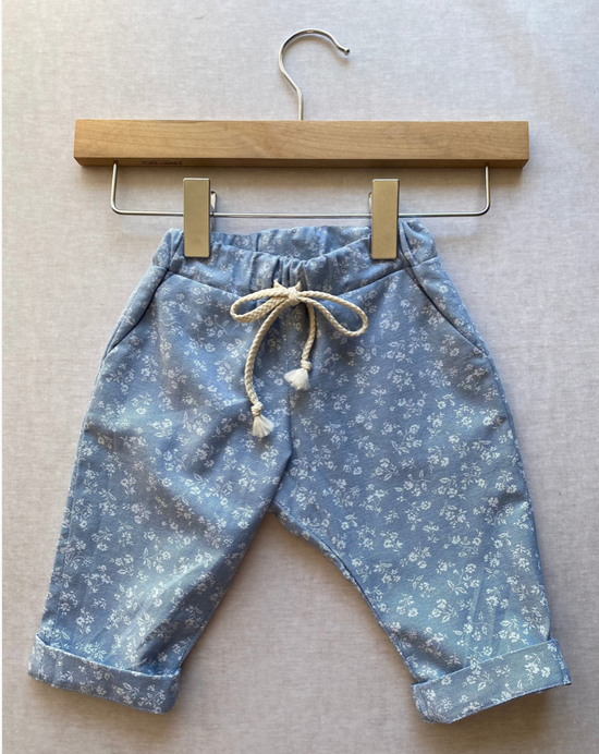 Ina Pants | Light Blue Floral