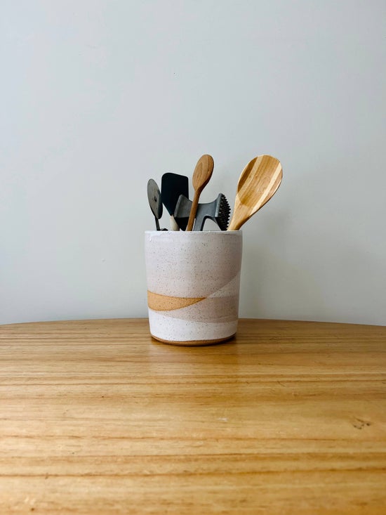 Large Criss Cross Utensil Crock