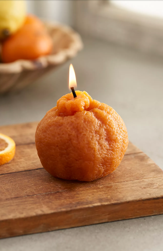 Mandarin Beeswax Candle