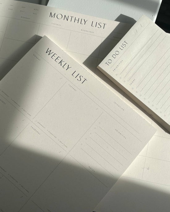 Monthly List Pad