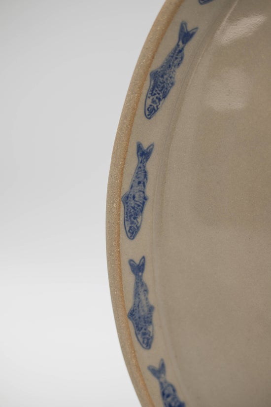 Blue Sardine Ceramic Platter