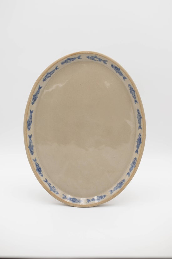 Blue Sardine Ceramic Platter