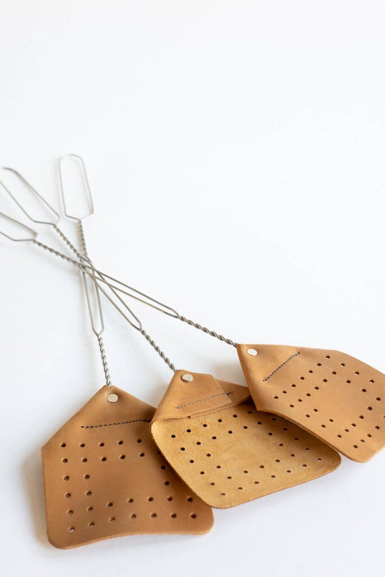 Leather Flyswatter | Camel