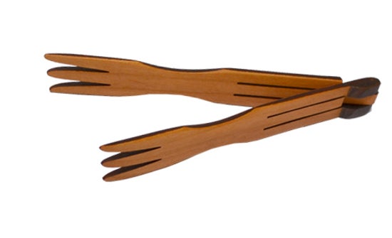 Inside Out Tongs with Fork | 8 inch