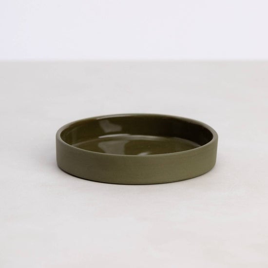 The Round Ceramic Tray | Moss