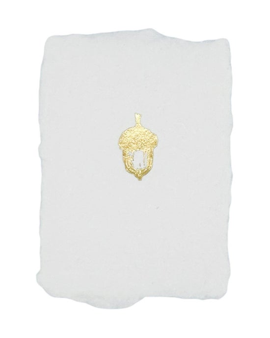 Golden Acorn | Flat Note Card