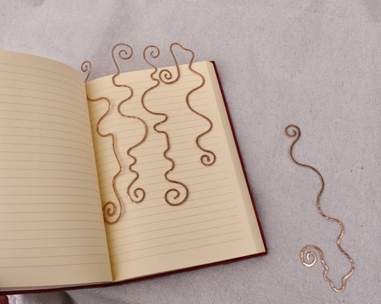 Spiral Hand Hammered Bronze Bookmark
