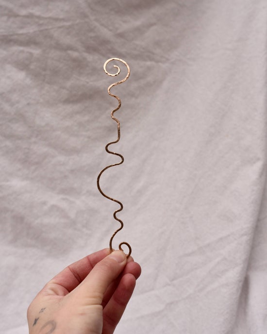 Spiral Hand Hammered Bronze Bookmark