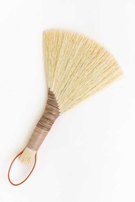 Tampico Wing Broom | Brown Leather Cord